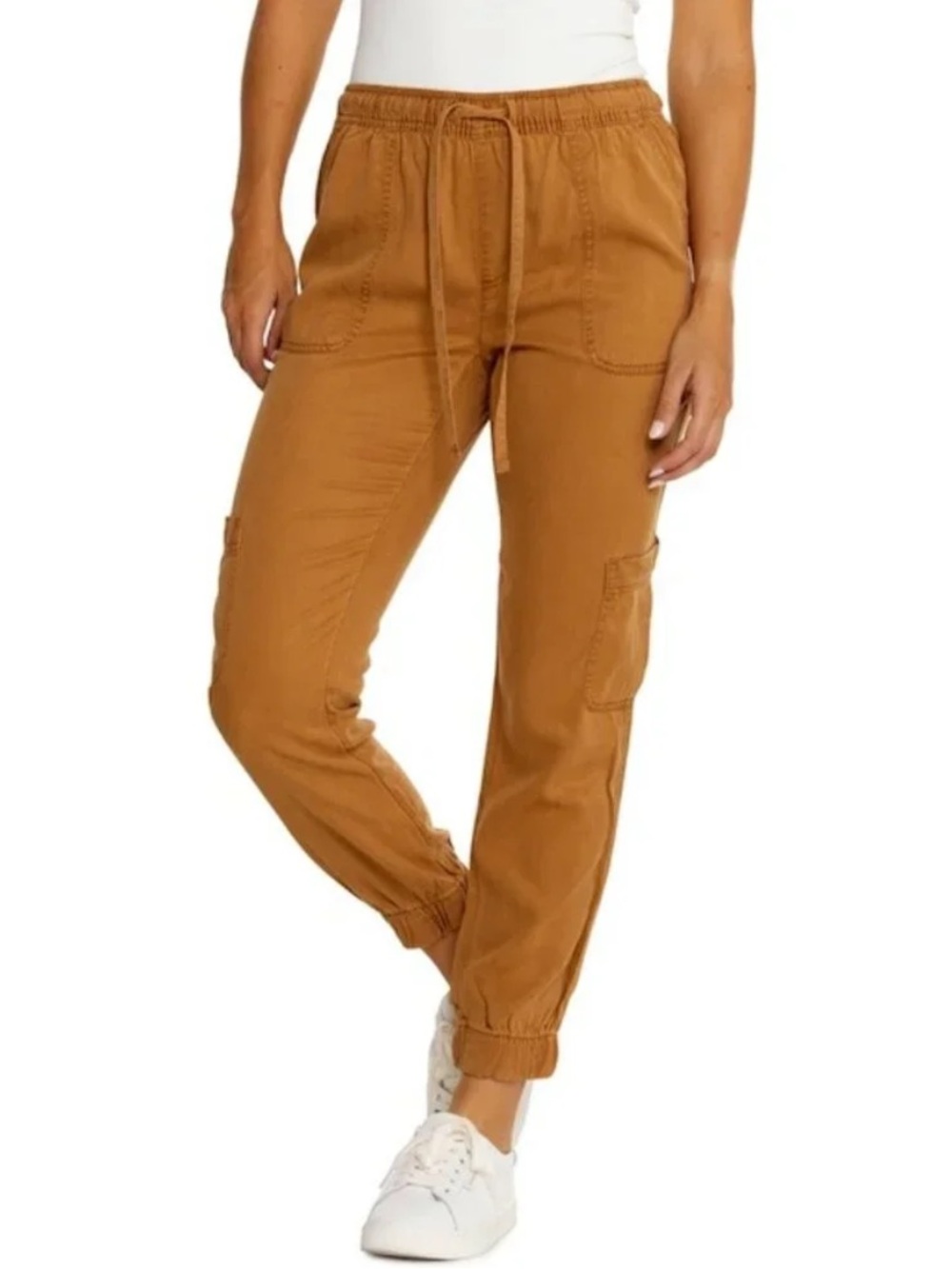 C&C California Lyocell Cargo Jogger Pants Women’s S Burnt Rust